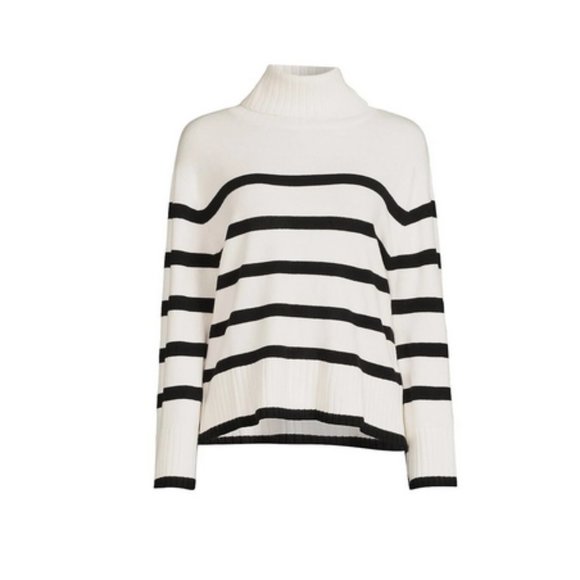 *NWT* free shipping LAUNDRY by Shelli Segal Oversized Turtleneck Sweater Size M - Picture 1 of 7